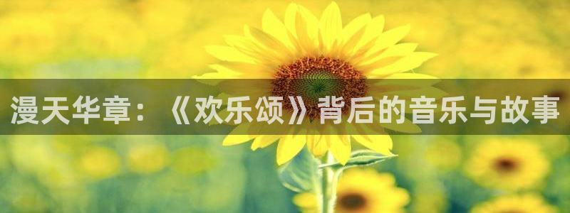 高德娱乐：漫天华章：《欢乐颂》背后的音乐与故事